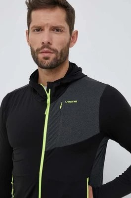 Zdjęcie produktu Viking bluza sportowa Tacoma kolor czarny z kapturem wzorzysta 720/25/7270