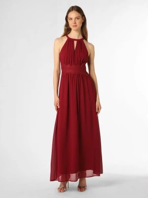 Zdjęcie produktu Vila Damska sukienka wieczorowa Kobiety Szyfon czerwony|wyrazisty róż jednolity,