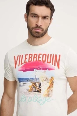 Zdjęcie produktu Vilebrequin t-shirt bawełniany PORTISOL męski kolor beżowy z nadrukiem PTSAP386