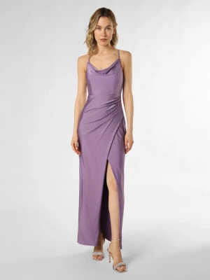 Zdjęcie produktu VM Damska sukienka wieczorowa Kobiety Satyna lila jednolity,