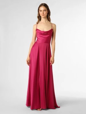 Zdjęcie produktu VM Damska sukienka wieczorowa Kobiety Sztuczne włókno wyrazisty róż jednolity,