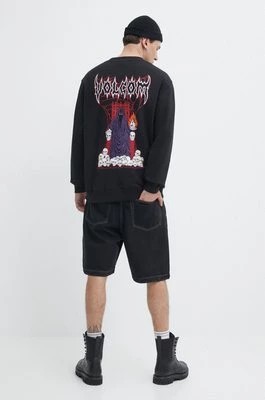 Zdjęcie produktu Volcom bluza bawełniana męska kolor czarny z nadrukiem