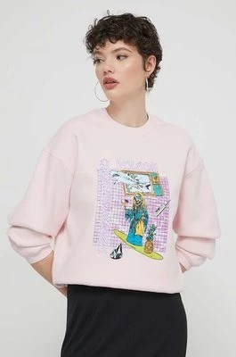 Zdjęcie produktu Volcom bluza damska kolor różowy z nadrukiem