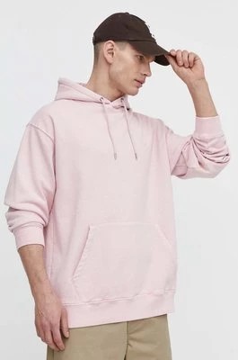 Zdjęcie produktu Volcom bluza męska kolor różowy z kapturem gładka