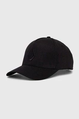 Zdjęcie produktu Volcom czapka z daszkiem bawełniana kolor czarny z aplikacją