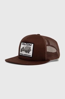 Zdjęcie produktu Volcom czapka z daszkiem kolor brązowy z aplikacją