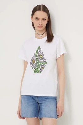 Zdjęcie produktu Volcom t-shirt bawełniany damski kolor biały