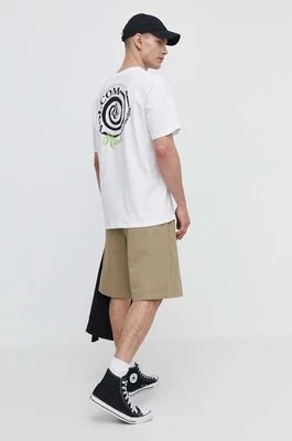Zdjęcie produktu Volcom t-shirt bawełniany męski kolor biały z nadrukiem