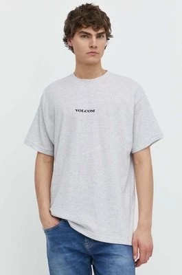 Zdjęcie produktu Volcom t-shirt bawełniany męski kolor szary z aplikacją