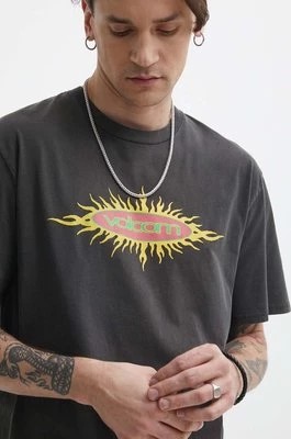 Zdjęcie produktu Volcom t-shirt bawełniany męski kolor szary z nadrukiem