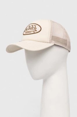 Zdjęcie produktu Von Dutch czapka z daszkiem kolor beżowy z aplikacją