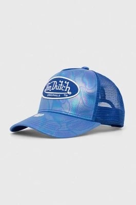 Zdjęcie produktu Von Dutch czapka z daszkiem kolor niebieski wzorzysta