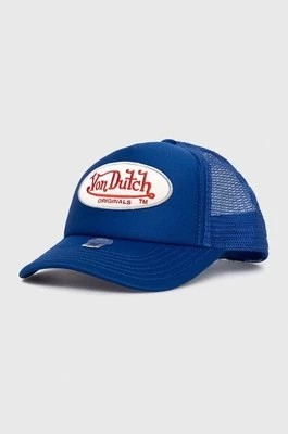 Zdjęcie produktu Von Dutch czapka z daszkiem kolor niebieski z aplikacją