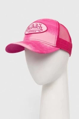 Zdjęcie produktu Von Dutch czapka z daszkiem kolor różowy wzorzysta