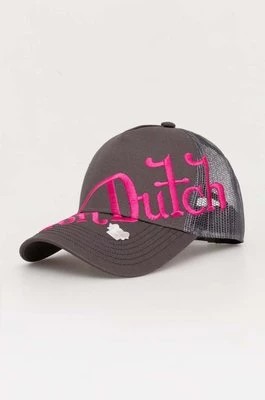 Zdjęcie produktu Von Dutch czapka z daszkiem kolor szary z aplikacją