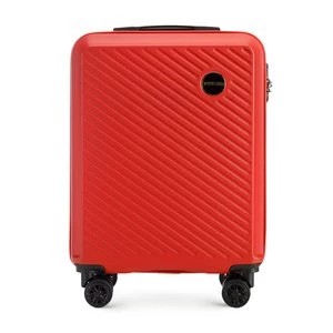 Zdjęcie produktu Walizka kabinowa z ABS-u w ukośne paski czerwona Wittchen
