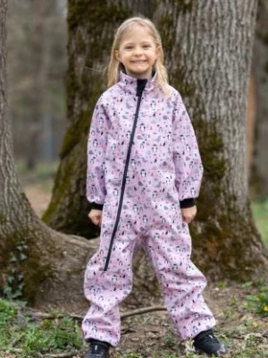 Zdjęcie produktu Waterproof Softshell Overall Comfy Arctic Animals Pink Bodysuit iELM