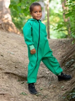 Zdjęcie produktu Waterproof Softshell Overall Comfy Green Striped Cuffs Jumpsuit iELM