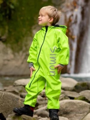 Zdjęcie produktu Waterproof Softshell Overall Comfy Neon Green Striped Cuffs Jumpsuit iELM