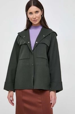 Zdjęcie produktu Weekend Max Mara kurtka wełniana kolor zielony przejściowa oversize 2415081051600
