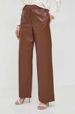 Zdjęcie produktu Weekend Max Mara spodnie damskie kolor brązowy proste high waist 2415131141600