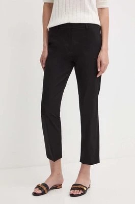 Zdjęcie produktu Weekend Max Mara spodnie damskie kolor czarny fason cygaretki high waist 2415131032600