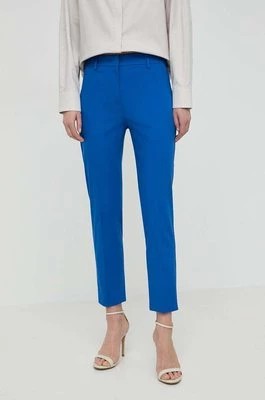 Zdjęcie produktu Weekend Max Mara spodnie damskie kolor niebieski fason cygaretki high waist 2415131032600