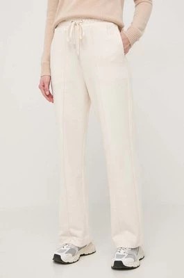 Zdjęcie produktu Weekend Max Mara spodnie dresowe bawełniane kolor beżowy gładkie 2415781071600