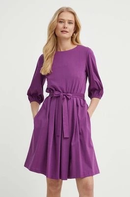 Zdjęcie produktu Weekend Max Mara sukienka bawełniana kolor fioletowy mini rozkloszowana 2415621072600