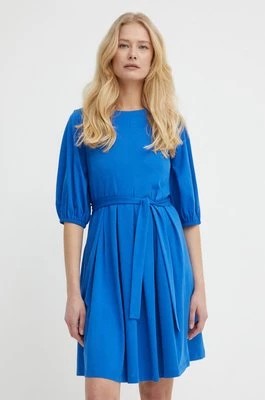 Zdjęcie produktu Weekend Max Mara sukienka bawełniana kolor niebieski mini rozkloszowana 2415621072600