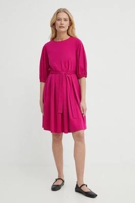 Zdjęcie produktu Weekend Max Mara sukienka bawełniana kolor różowy mini rozkloszowana 2415621072600