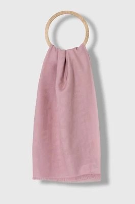 Zdjęcie produktu Weekend Max Mara szal bawełniany kolor różowy gładki 2415541064600