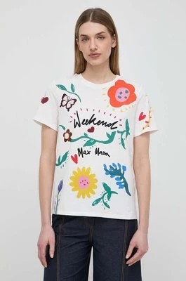 Zdjęcie produktu Weekend Max Mara t-shirt bawełniany damski kolor biały 2415971061600