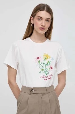 Zdjęcie produktu Weekend Max Mara t-shirt bawełniany damski kolor biały 2415971062600