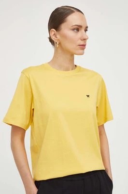 Zdjęcie produktu Weekend Max Mara t-shirt bawełniany damski kolor żółty 2415971041600