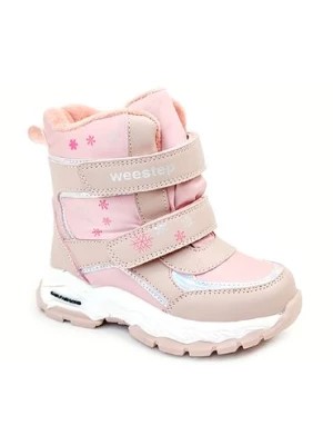 Zdjęcie produktu Weestep różowe buty zimowe dla dziewczynki na rzep
