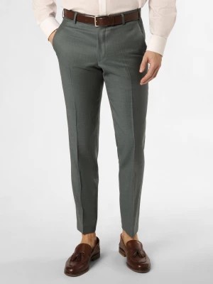 Zdjęcie produktu Wilvorst Spodnie Mężczyźni Slim Fit Wełna szary|zielony jednolity,