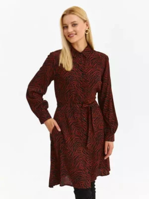 Zdjęcie produktu Wiskozowa sukienka midi z długim rękawem TOP SECRET