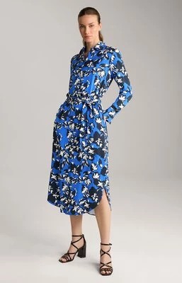 Zdjęcie produktu Wiskozowa sukienka w kolorach niebieskim/białym ze wzorem Joop