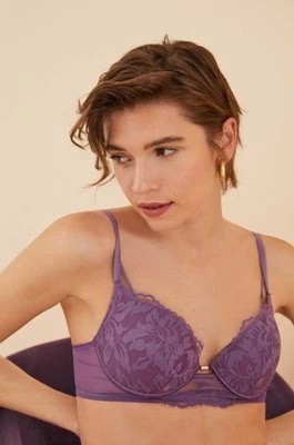 Zdjęcie produktu women'secret biustonosz SENSE 2 kolor fioletowy koronkowy gładki 7916321.320.322