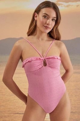 Zdjęcie produktu women'secret jednoczęściowy strój kąpielowy VERBENA kolor różowy miękka miseczka 5525820