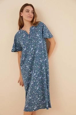Zdjęcie produktu women'secret koszula nocna bawełniana DAILY DREAMS kolor niebieski bawełniana 4366573