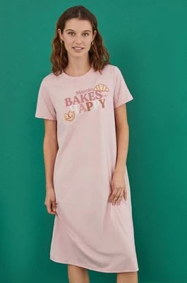 Zdjęcie produktu women'secret koszula nocna bawełniana MANOLO BAKES kolor różowy bawełniana 4366574