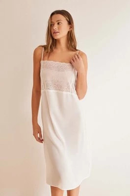 Zdjęcie produktu women'secret koszula nocna SENSE BRIDAL damska kolor biały koronkowa 3417182