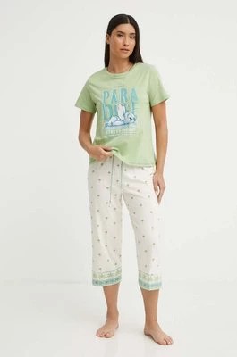 Zdjęcie produktu women'secret piżama bawełniana Lilo&Stich kolor zielony bawełniana 3137658
