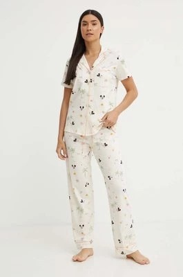 Zdjęcie produktu women'secret piżama bawełniana Mickey x Disney kolor beżowy bawełniana 3137661