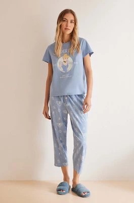Zdjęcie produktu women'secret piżama bawełniana SPRING TALES kolor niebieski bawełniana 3137638