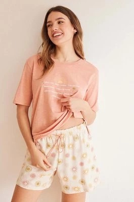 Zdjęcie produktu women'secret piżama bawełniana WEEKLY SUNSHINE kolor różowy bawełniana 3597371