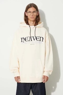Zdjęcie produktu Wood Wood bluza bawełniana Zeus heaven hoodie męska kolor beżowy z kapturem z aplikacją 12335603.2493