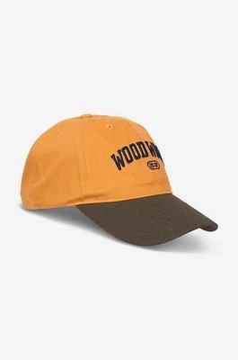 Zdjęcie produktu Wood Wood czapka z daszkiem bawełniana Brian kolor żółty z aplikacją 12130807.7083-RUST